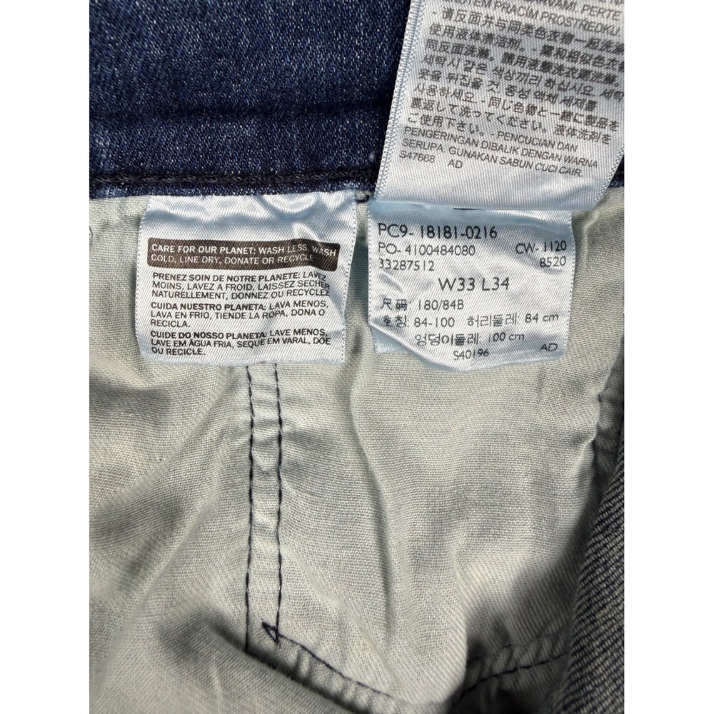 Levis 541 Athletic Taper Jeans Mens 33x34 Blue Medium Wash Stretch 18181-0216 - Picture 8 of 12